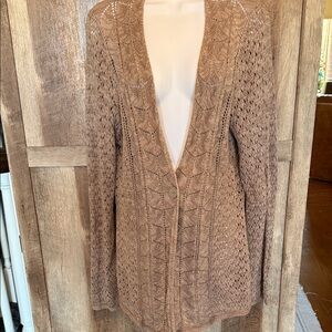 Croft & Barrow Women's Brown Knit Cardigan